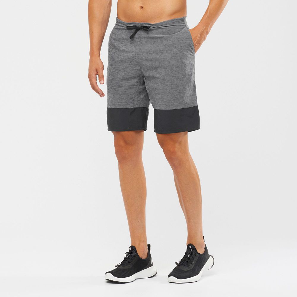 SALOMON XA TRAINING Philippines - Men's Shorts - Grey/Black | 450289-WSM